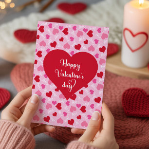 Für immer Liebe Herzen Valentinstag Grußkarte Feiertagskarte