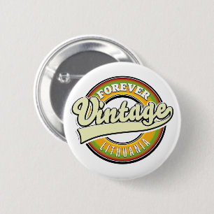 Für immer Litauen Vintage-Logo. Button