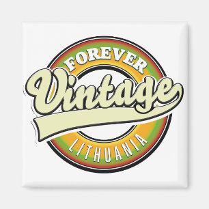 Für immer Litauen Vintages Logo. Magnet