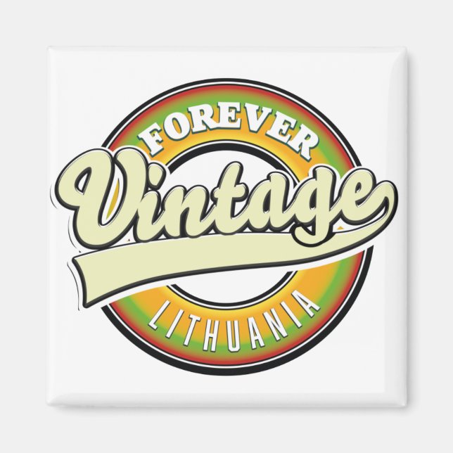Für immer Litauen Vintages Logo. Magnet (Vorne)