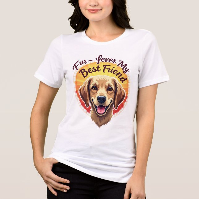 Für immer mein bester Freund Hund Lover Tri-Blend Shirt (Vorderseite)