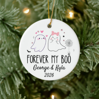 Für immer mein Boo Gespenster-Paar Hochzeits-Hallo Keramik Ornament