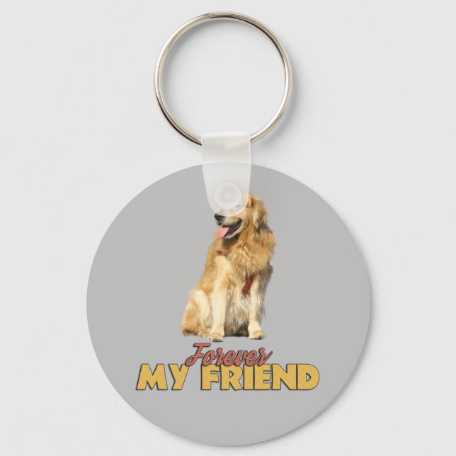 Für immer mein Freund Golden Retriever Dog Design Schlüsselanhänger (Vorderseite)