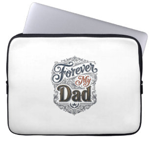 Für immer mein Papa Vintage Gravur Vatertag Shirt Laptopschutzhülle