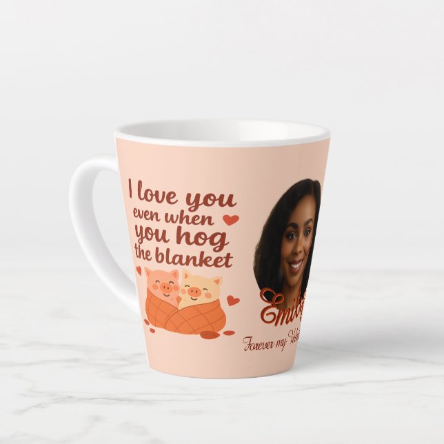 'Für immer mein Valentin' Latte-Mug Milchtasse (Linke Ecke)