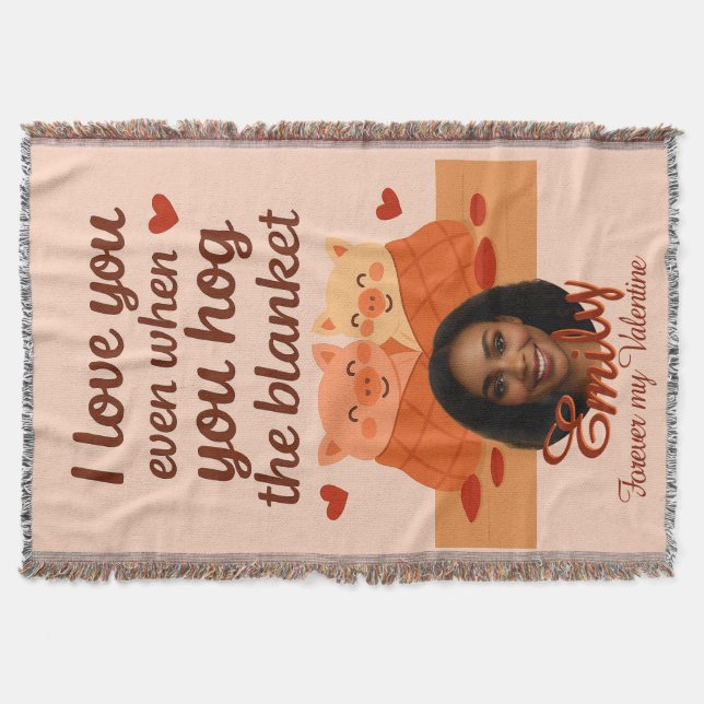 'Für immer mein Valentin' Wurfdecke Decke (Vorderseite)