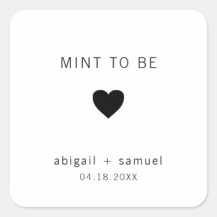 Für immer moderne schwarze und weiße Hochzeitsguns Quadratischer Aufkleber