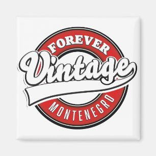 Für immer Montenegro Vintages Logo Magnet