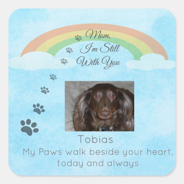 Für immer neben dir gehen quadratischer aufkleber (Vorderseite)