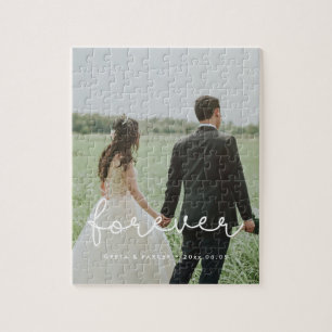 Für immer niedliches whimsical Hochzeit-Foto Puzzle