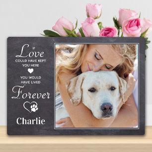 Für immer Personalisiertes Hunde-Loss-Memorial-Fot Fotoplatte