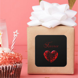 Für immer quadratischer aufkleber