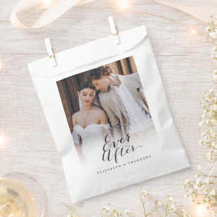 Für immer Schrift Calligraphy Chic Foto Hochzeit Geschenktütchen