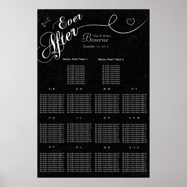 Für immer Schwarze Märchen Sitzplan Poster (Vorne)
