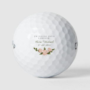 'Für immer schwingen' Anpassbare Namen & Datum Golfball
