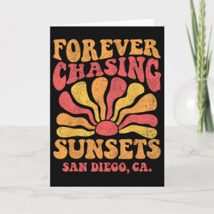 Für immer Sonnenuntergänge jagen San Diego Beach K Karte