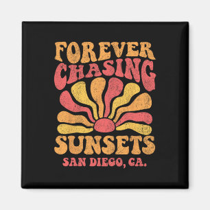 Für immer Sonnenuntergänge jagen San Diego Beach K Magnet