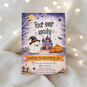 Für immer spooky Halloween 4. Geburtstagsfeier Einladung