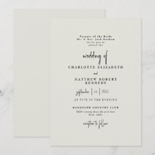 Für immer treue Creme-Hochzeit III Einladung