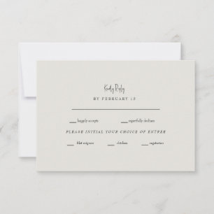 Für immer treue creme Hochzeit-RSVP RSVP Karte