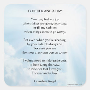 Für immer und einen Tag Quadratischer Aufkleber