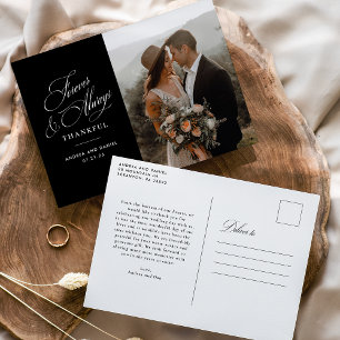 Für immer und ewig Hochzeit Danke  Postkarte