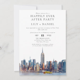 Für immer und ewig Hochzeit in New York City Einladung