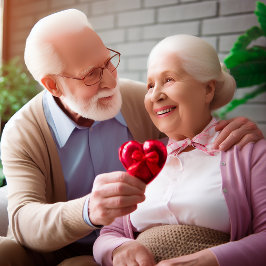 Für immer und immer Ältere Paare Valentine Feiertagskarte