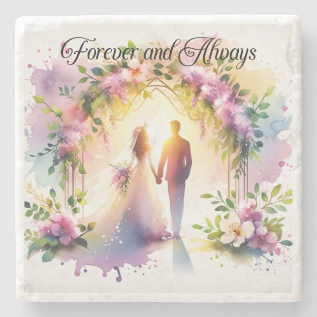 Für immer und immer kissen steinuntersetzer (Vorderseite)