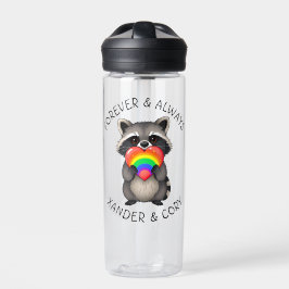 Für immer und immer Personalisiert | LGBTQ Raccoon Trinkflasche