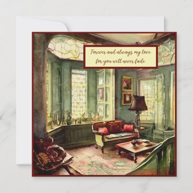Für immer und immer wird meine Liebe für dich nie  Mitteilungskarte (Vorderseite)