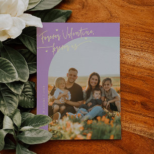 Für immer unser Skript Wisteria Valentine Foto Feiertagskarte