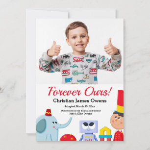 Für immer unsere Adoption Foto Ankündigung