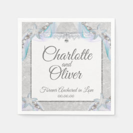 Für immer verankert in der Liebe Hochzeit von Napk Serviette