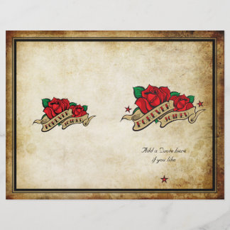 Für immer verbundene Rose Urban Tattoo Hochzeitspr