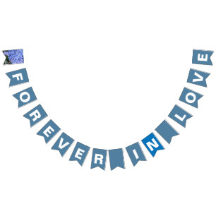 Für immer verliebt Französisch Blau Hochzeit Wimpelkette