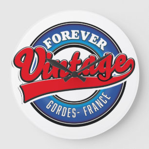für immer Vintages Gordes France Logo Poster Große Wanduhr