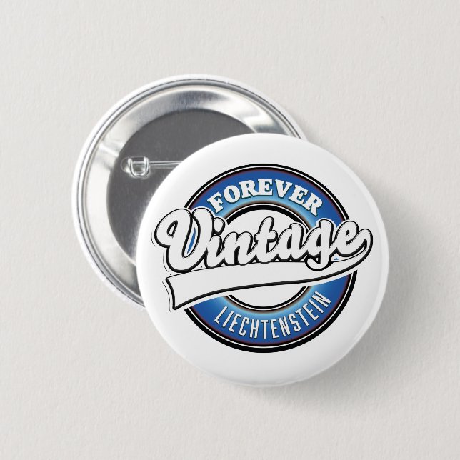 für immer Vintages liechtensteinisches Logo Button (Vorne & Hinten)