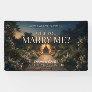 Für immer wertvolle romantische Hochzeitsantrag Fr Banner