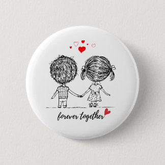 Für immer zusammen - Design für Paare Button