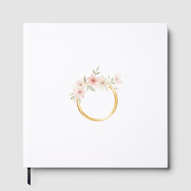 Für Immer Zusammen Goldring-Design Gästebuch (Vorderseite)