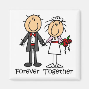 Für immer zusammen T - Shirts und Geschenke Magnet