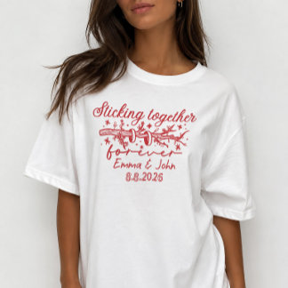 Für immer zusammenhalten - Benutzerdefiniertes rot T-Shirt