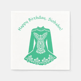Für irische Tänzer "Green Dancing Dress Custom Par Serviette