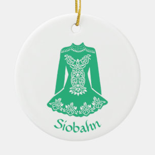 Für Irish Dancers Green Dancing Dress Personalisie Keramik Ornament