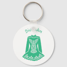 Für Irish Dancers Green Dancing Dress Personalisie Schlüsselanhänger