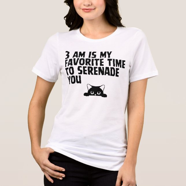 Für jede Katzenhöhe Tri-Blend Shirt (Vorderseite)