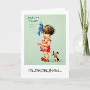 Für jemanden Besonderes. Vintage-Kunst Valentinsta Feiertagskarte
