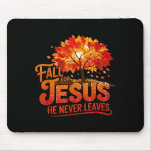 Für Jesus fallen, er verlässt den christlichen Gla Mousepad