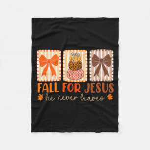 Für Jesus fallen Er verlässt den Herbst Christian Fleecedecke